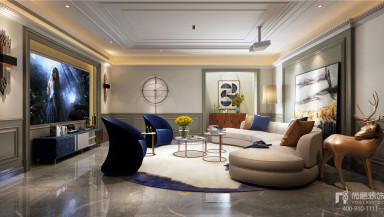 中海紫御豪庭750平米法式輕奢別墅裝修設計案例