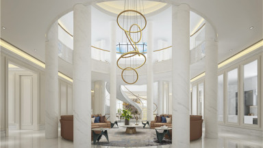 3000平远洋博堡装修案例 别墅装修设计效果图